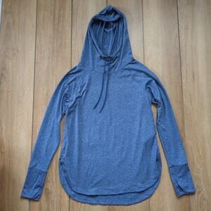Athleta Uptempo Athletic Blue Hoodie Comfortable Soft Sweatshirt Size S